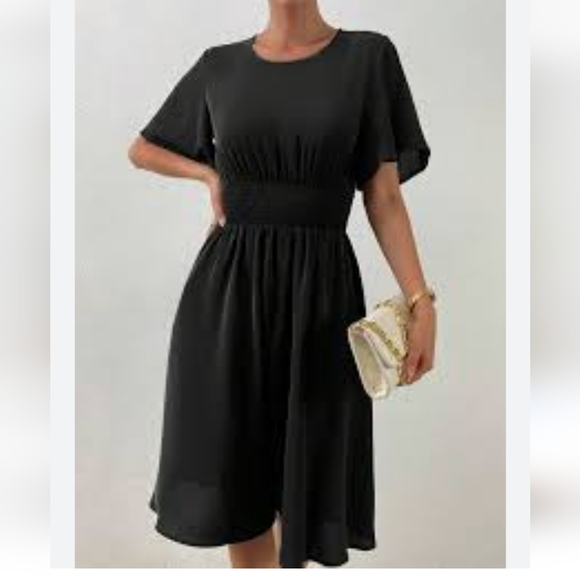 "Q" Dresses & Skirts - Q Women's Butterfly Sleeve Jersey Midi Dress